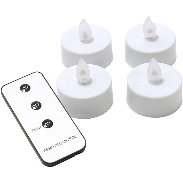 LED-Teelichter mit Fernbedienung, 5-teilig