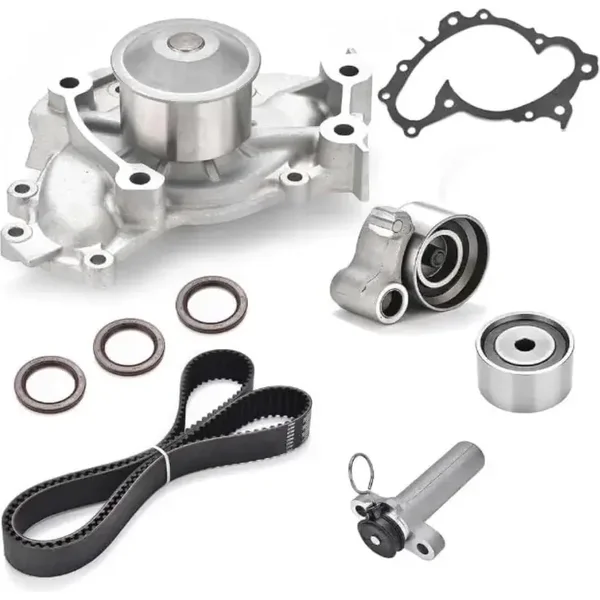 Engine Timing Belt Kit with Water Pump TKT-024 Compatible with 1994-2004 Toyota Camry Avalon Sienna Solara, Lexus ES300 RX300 3.0L V6 1MZFE DOHC