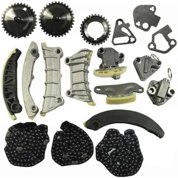 9-0753S Engine Timing Chain Kit Guide Tensioner Sprocket Fit for Cadillac CTS SRX STS GMC Acadia Chevy Equinox Malibu Traverse Buick Allure Enclave LaCrosse 2.8L 3.0L 3.6L DOHC