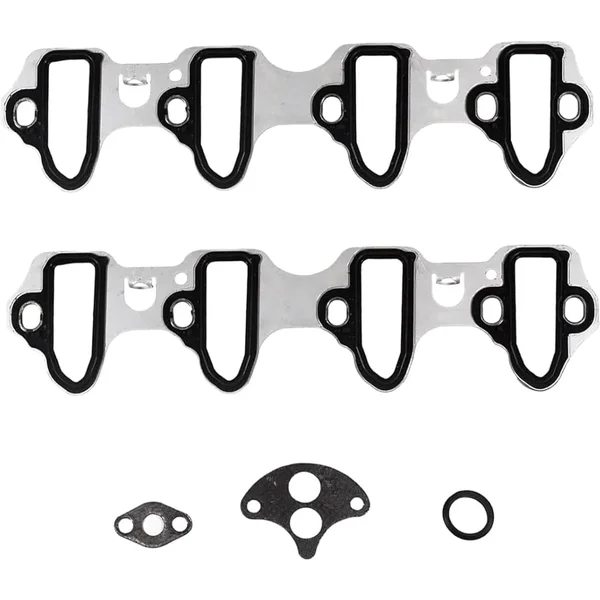 MS98016T Intake Manifold Gasket Set Compatible with Avalanche Silverado Express Suburban Tahoe Trailblazer, GMC Savana Sierra Yukon Canyon Envoy 5.3L 4.8L 6.0L 6.2L