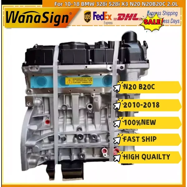 Long Cylinder Block Engine Assembly For 10-18 BMW 328i 528i X3 N20 N20 B20C 2.0L