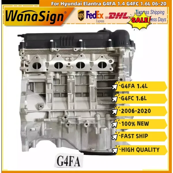 Long Cylinder Block Engine Assembly For 06-20 Hyundai Accent 1.4L G4FC G4FA 1.6L