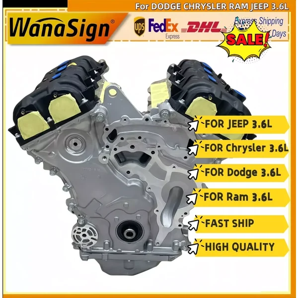 Engine Long Block For DODGE CHRYSLER RAM JEEP 3.6L Remanufactured Wrangler 200