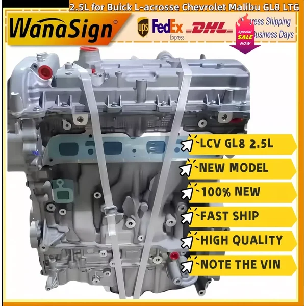 Long Block Engine Assembly FOR 16-19 GM Buick LACROSSE GL8 LCV 2.5L L4 New Model