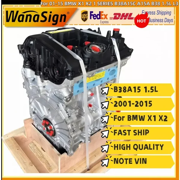 Long Block Engine Assembly For 01-15 BMW X1 X2 1 SERIES B38A15C A15A B38 1.5L L3