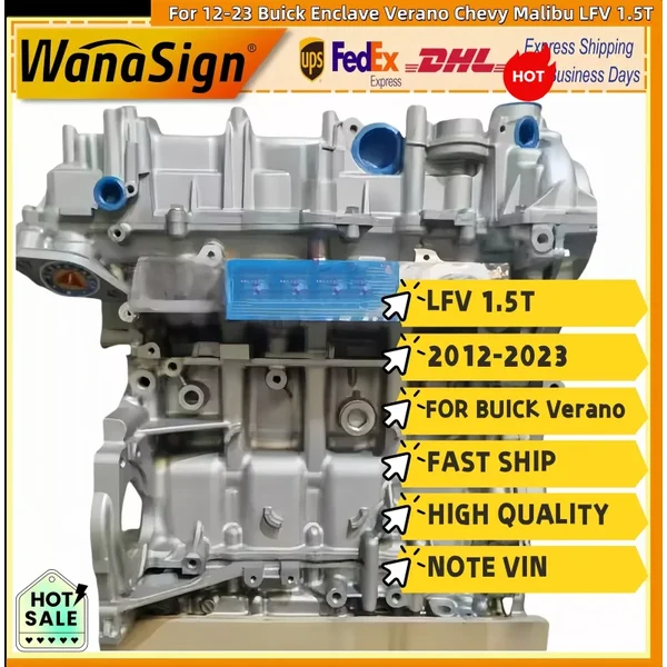 Long Block Engine Assembly For 12-23 Buick Enclave Verano Chevy Malibu LFV 1.5T