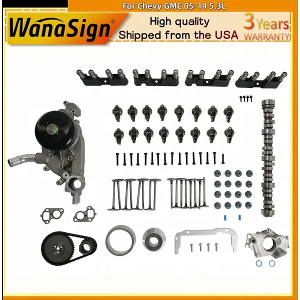 Camshaft Pump Rocker Arm Lifter Timing Chain Kit Fit For Chevy GMC 05-14 5.3L