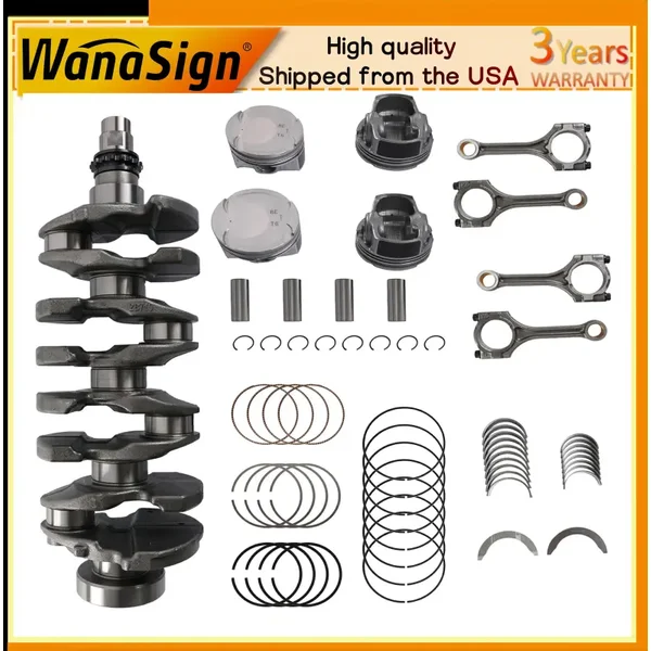 G4FJ 1.6L Engine Crankshaft Piston Connecting Rod Kit For Hyundai Kia 11-22 1.6L