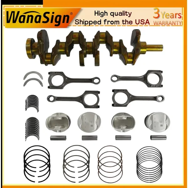 G4KD Crankshaft Piston Connecting Rods Bearing Kit For Hyundai Kia 2.0L 2005-12