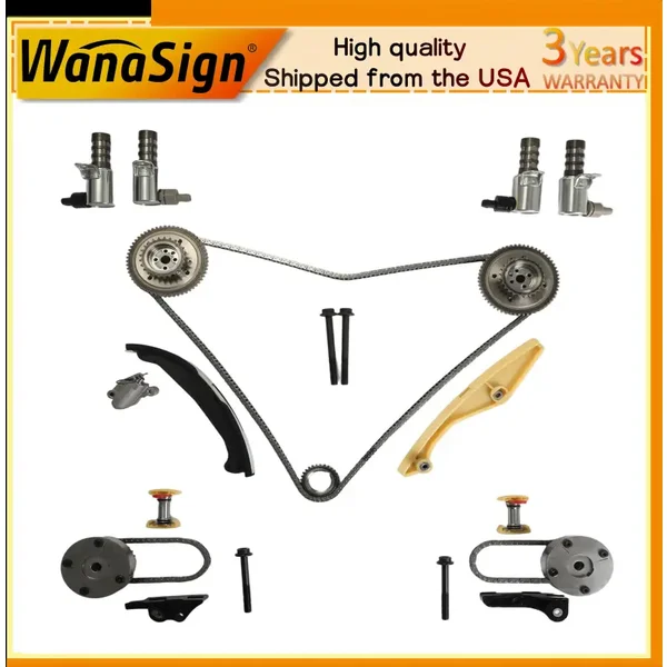 Timing Chain Kit with VVT Cam Phaser For Ford F-150 Lincoln 11-19 3.3L 3.5L 3.7L