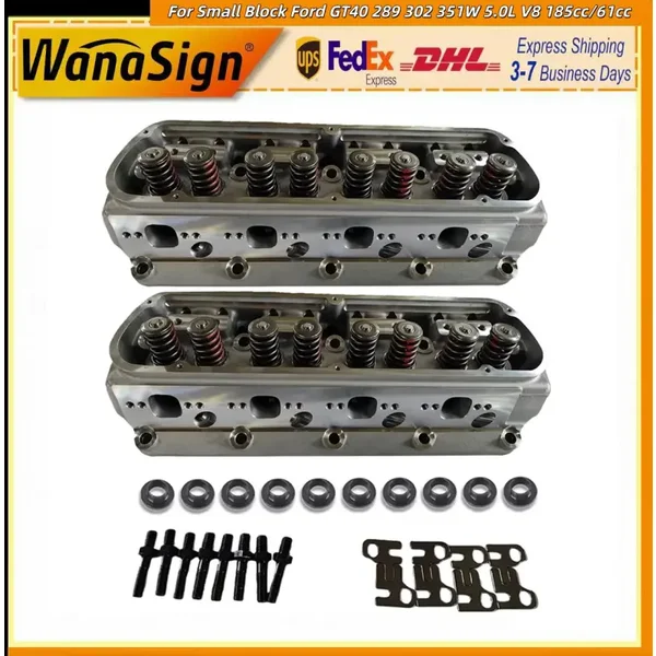 Aluminum Cylinder Head Fit For Ford Small Block 289 302 351W 5.0L V8 185cc/61cc