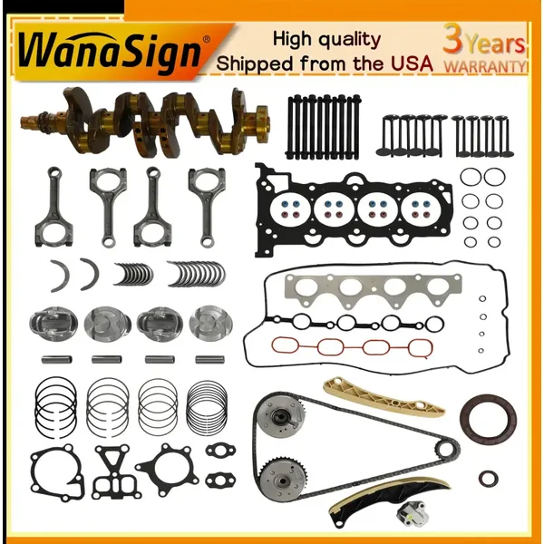 G4FD Engine Rebuild Overhaul Kit With Crankshaft Connecting Rods For Hyundai Kia 1.6L 2012-2017