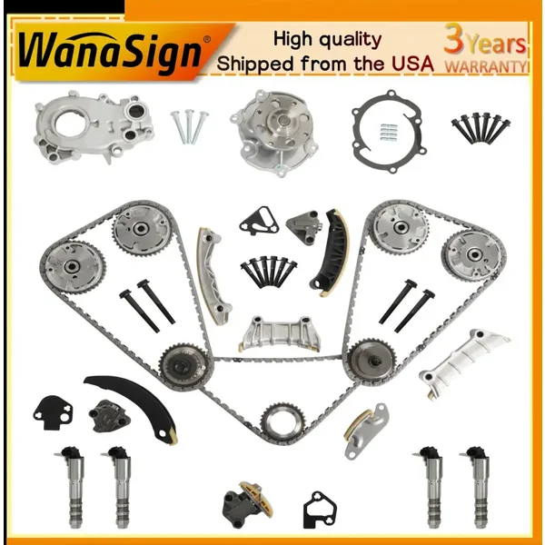 Timing Chain Kit w/VVT Sprocket For Chevy GMC Cadillac Buick 2.8L 3.0L 3.6L V6 2007-2015
