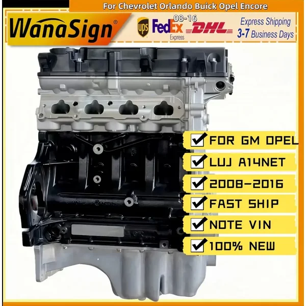 Turbo 1.4T LUJ A14NET Engine Long Block For Chevrolet Orlando Buick Encore 08-16