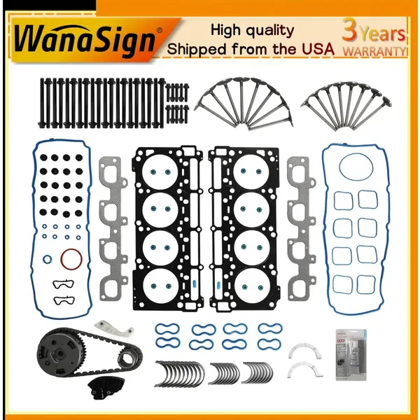 Engine Rebuild Kit Head Gasket Set Timing Chain For Jeep Dodge Chrysler Ram 6.4L