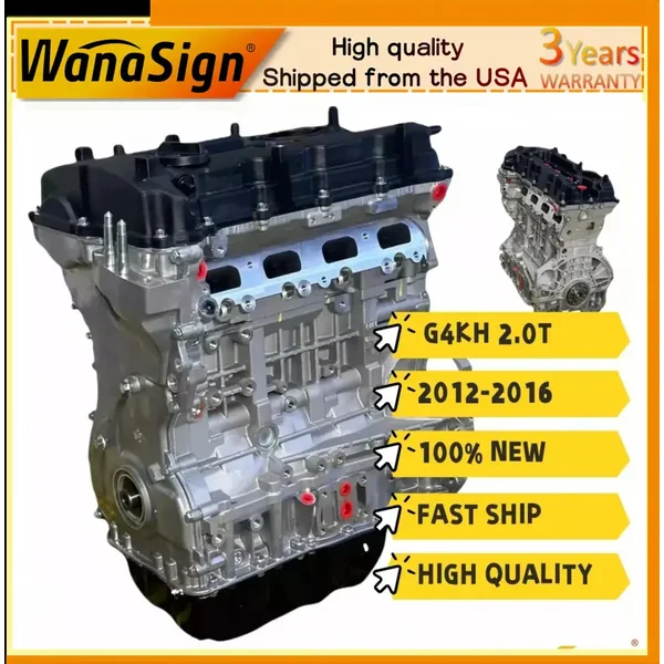 G4KH 2.0T Turbo Engine Assembly For Hyundai Sonata Genesis Coupe Santa Fe Sport