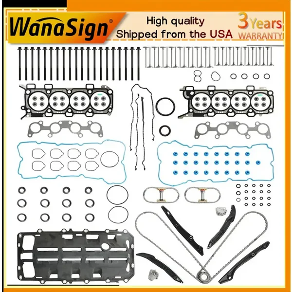 Head Gasket Bolts Set Timing Chain Kit For 2011-2014 Ford F-150 Mustang 5.0L V8