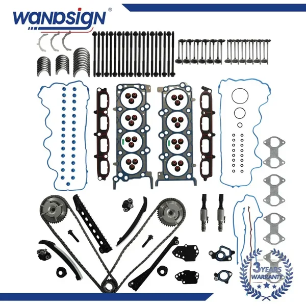 Timing Chain Kit Head Gasket Set w/Bearings For FORD F150 F250 F350 Lincoln 5.4L