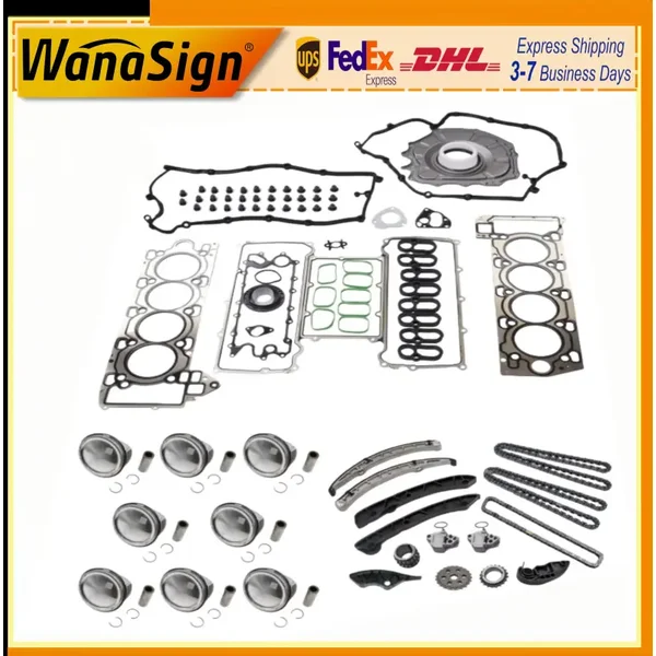 Head Gasket Piston Timing Chain Kit For Land Rover Range Rover 5.0L V8 GAS 508PS