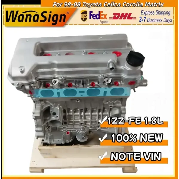 1ZZ-FE 1.8L Long Block Engine Assembly For 98-08 Toyota Celica Corolla Matrix