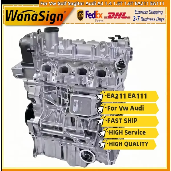 Long Block Engine Assembly For Vw Golf Sagitar Audi A3 1.4 1.5T 1.6T EA211 EA111