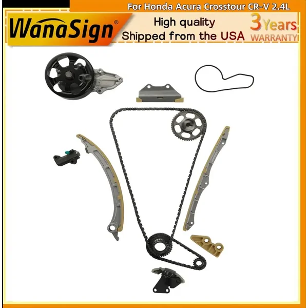 Timing Chain Kit w/Water Pump For Honda Acura Crosstour CR-V 2.4L K24Y2 K24Z3