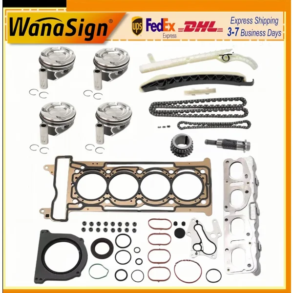 Cylinder Head Gasket Kit Piston Set Timing Chain Kit For Mercedes Benz M274 1.6T