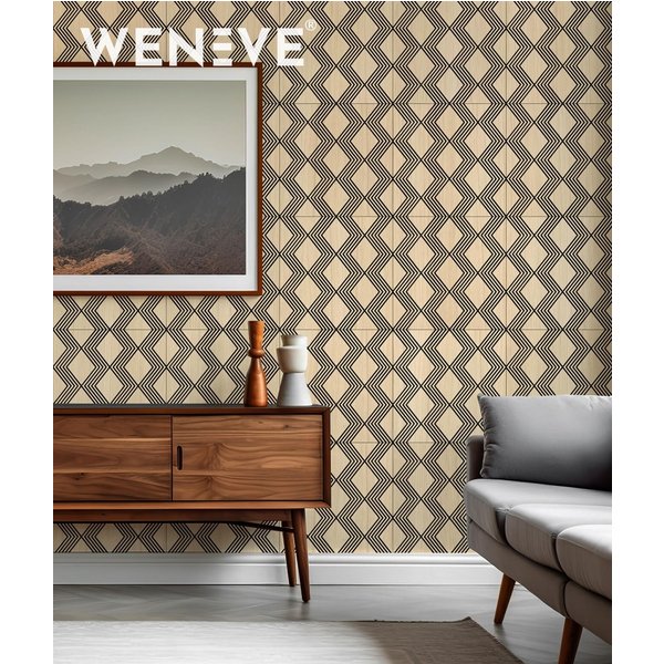50x50x1,1 cm MB (zygzag) panel frezowany MDF fornir jesion - ozdobna dekoracja ścienna 3D