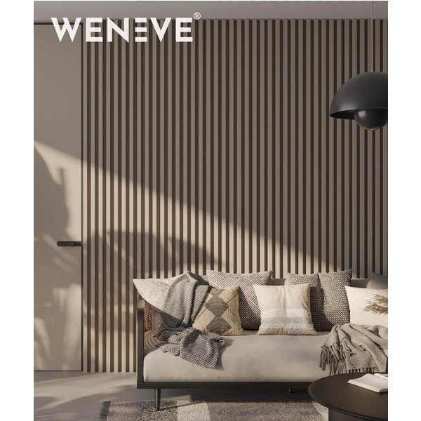 275x30x4,6 cm LD 5 lameli (beż piaskowy) panel akustyczny na płycie MDF 6 mm - dekoracja ścienna 3D