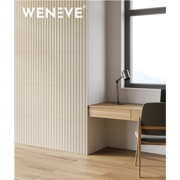 50x50x1,8 cm MB - LIRA (kość słoniowa) - Lakierowany panel ścienny 3D