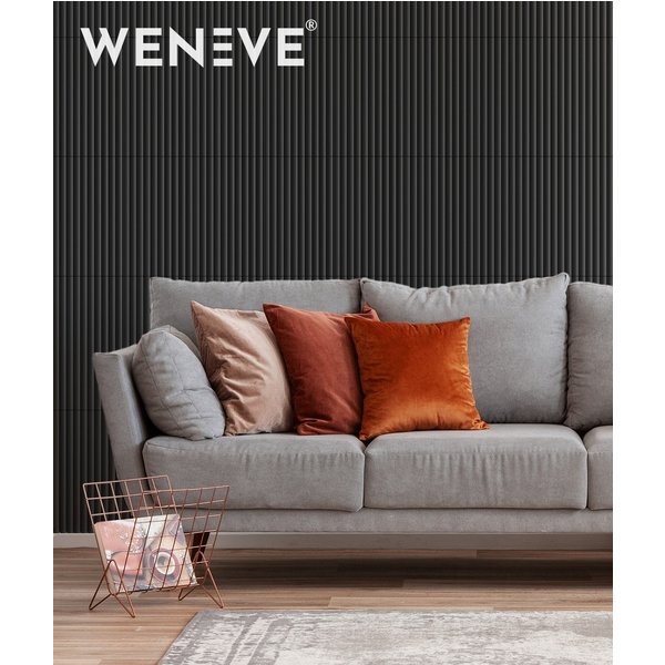 50x50x1,8 cm MB - LUNA (antracyt) - Lakierowany panel ścienny 3D