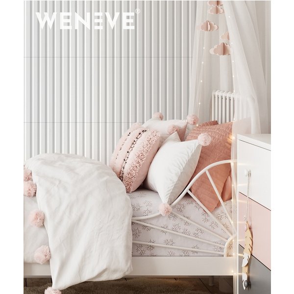 50x50x1,8 cm MB - STELA (biały) - Lakierowany panel ścienny 3D