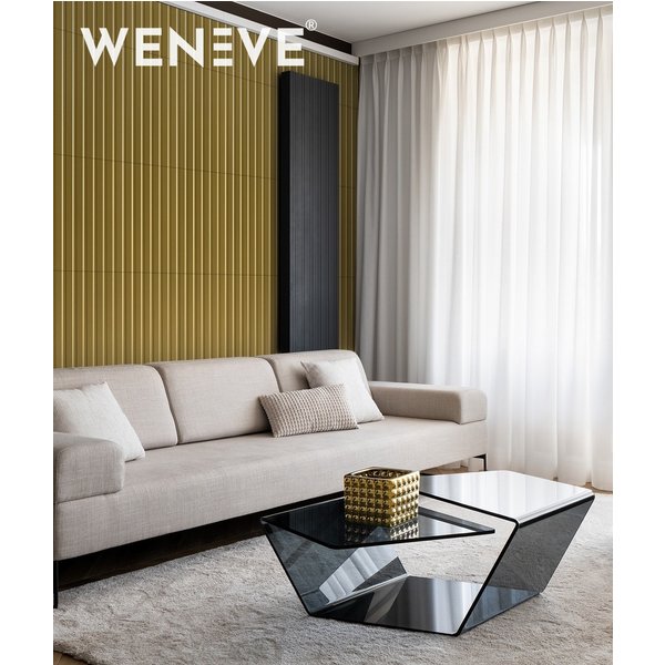 50x50x1,8 cm MB - STELA (złoty metaliczny) - Lakierowany panel ścienny 3D
