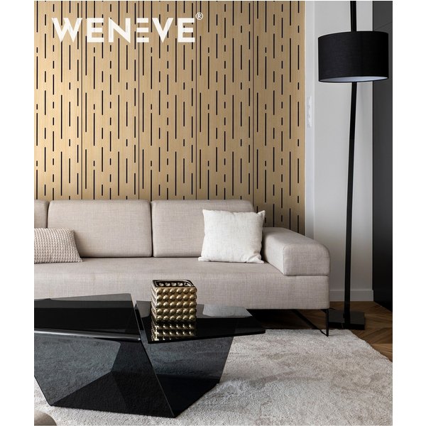 275x50x1,1 cm MB (deszcz) panel frezowany MDF fornir jesion - ozdobna dekoracja ścienna 3D