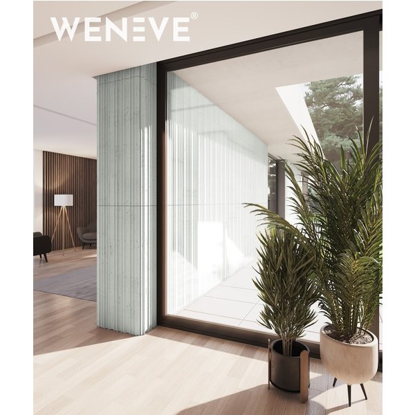 135x42,7 cm VT - PB56 (CL08 Pistacjowa biel) LAMEL OBŁY - Panel dekor 3D beton architektoniczny