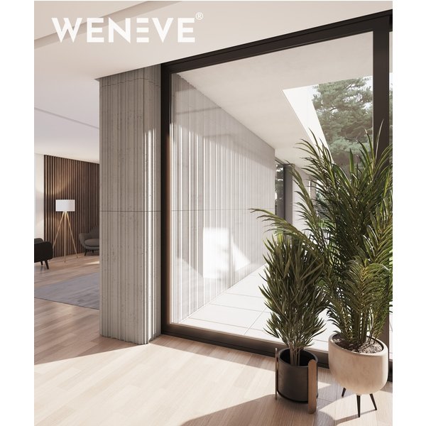 135x42,7 cm VT - PB56 (CL05 Delikatna trufla) LAMEL OBŁY - Panel dekor 3D beton architektoniczny