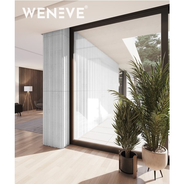 135x42,7 cm VT - PB56 (S50 Mglista szarość) LAMEL OBŁY - Panel dekor 3D beton architektoniczny