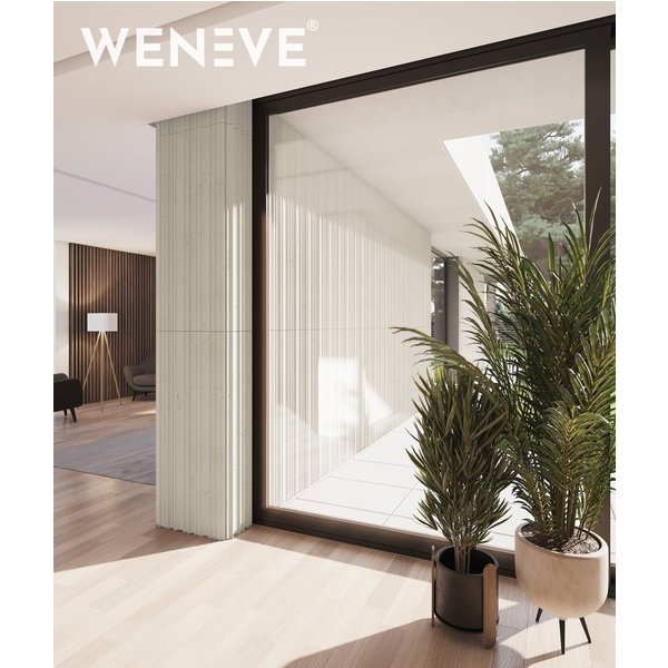 135x42,7 cm VT - PB56 (KS Kość słoniowa) LAMEL OBŁY - Panel dekor 3D beton architektoniczny