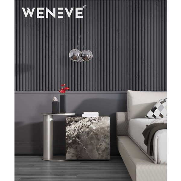135x45,6 cm VT - PB57 (B15 Grafitowa czerń) LAMEL OBŁY - Panel dekor 3D beton architektoniczny