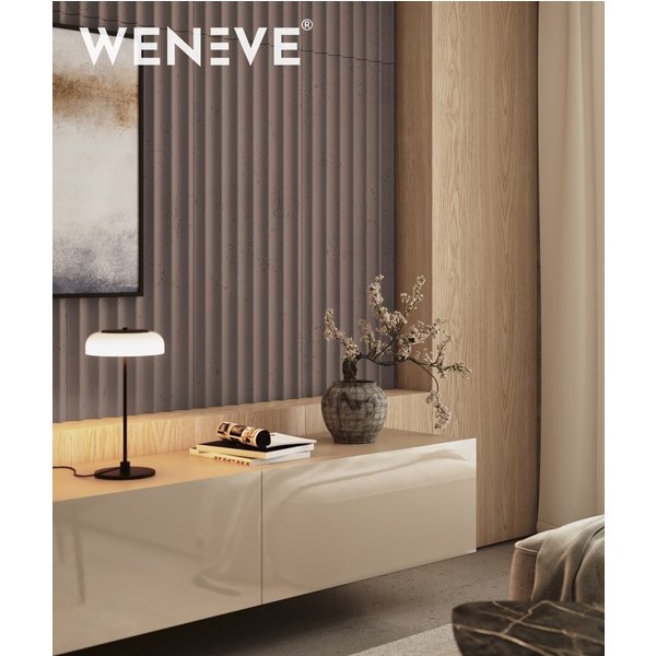 135x52,3 cm VT - PB60 (CL02 Aksamitna mocha) LAMEL OBŁY - Panel dekor 3D beton architektoniczny