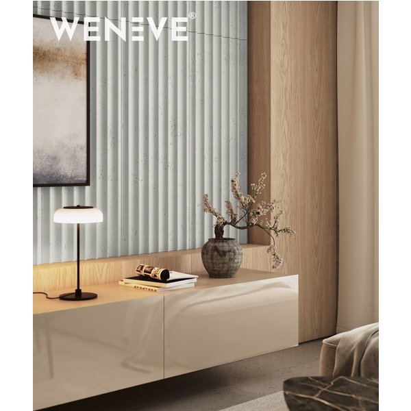135x52,3 cm VT - PB60 (CL08 Pistacjowa biel) LAMEL OBŁY - Panel dekor 3D beton architektoniczny