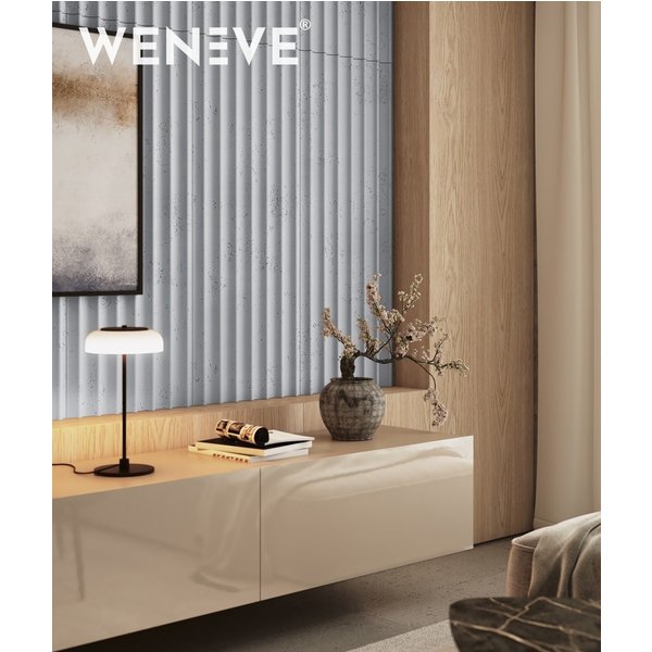 135x52,3 cm VT - PB60 (S96 Chłodna szarość) LAMEL OBŁY - Panel dekor 3D beton architektoniczny