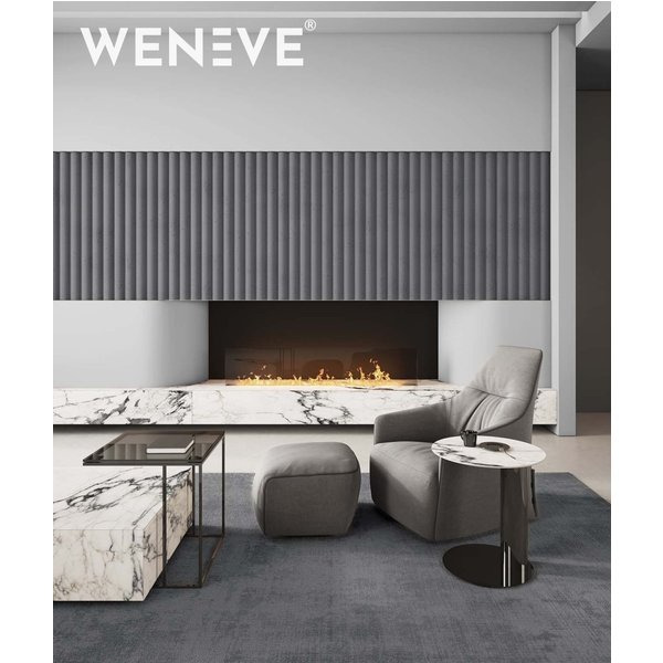 135x49,8 cm VT - PB61 (B15 Grafitowa czerń) LAMEL OBŁY - Panel dekor 3D beton architektoniczny