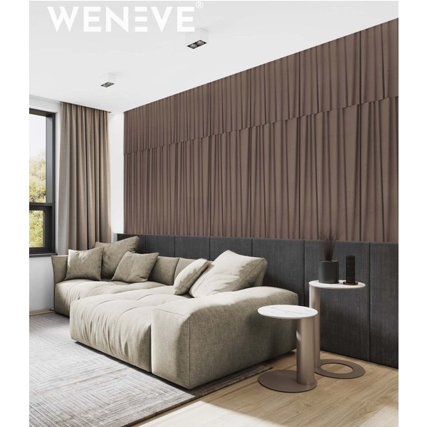 120x60 cm VT - PB04 (CL02 Aksamitna mocha) ŻALUZJE - panel dekor 3D beton architektoniczny