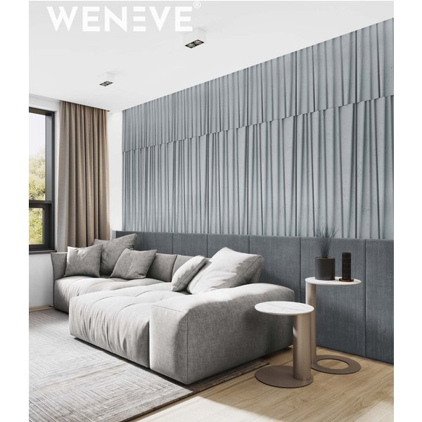 120x60 cm VT - PB04 (S96 Chłodna szarość) ŻALUZJE - panel dekor 3D beton architektoniczny