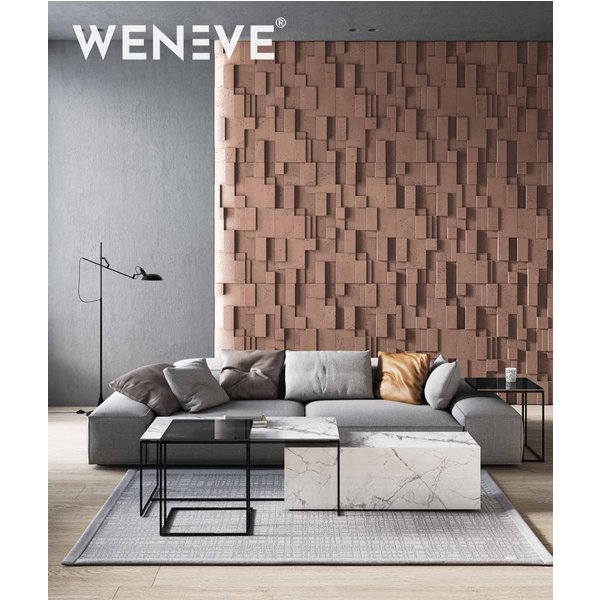 120x60 cm VT - PB11 (CL07 Jesienny cynamon) CUB - panel dekor 3D beton architektoniczny