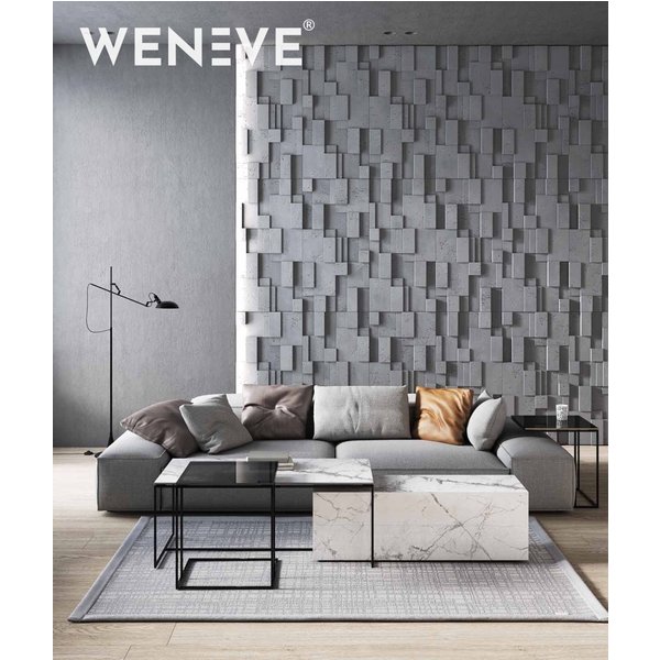 120x60 cm VT - PB11 (B8 Stylowy antracyt) CUB - panel dekor 3D beton architektoniczny