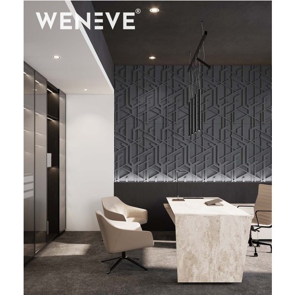 120x60 cm VT - PB27 (B15 Grafitowa czerń) Kor - panel dekor 3D beton architektoniczny