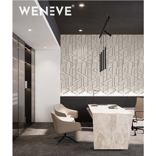 120x60 cm VT - PB27 (KS Kość słoniowa) Kor - panel dekor 3D beton architektoniczny