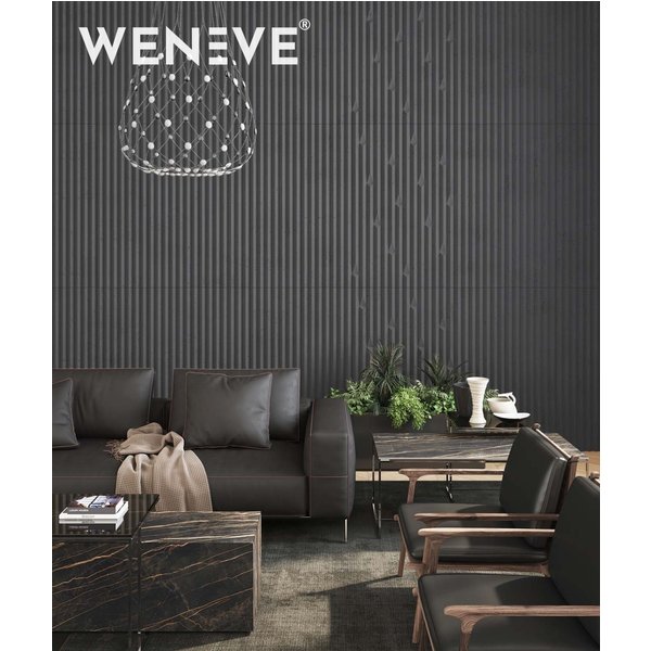 135x47,8 cm VT - PB63 (B15 Grafitowa czerń) LAMEL - Panel dekor 3D beton architektoniczny